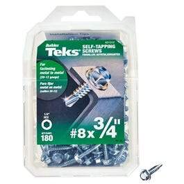 Drill Point Screws, Self-Tapping, Hex Washer Head, #8 x 3/4-In., 180-Pk.