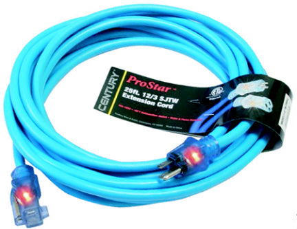 EXT CORD 12/3 25 FT BLUE