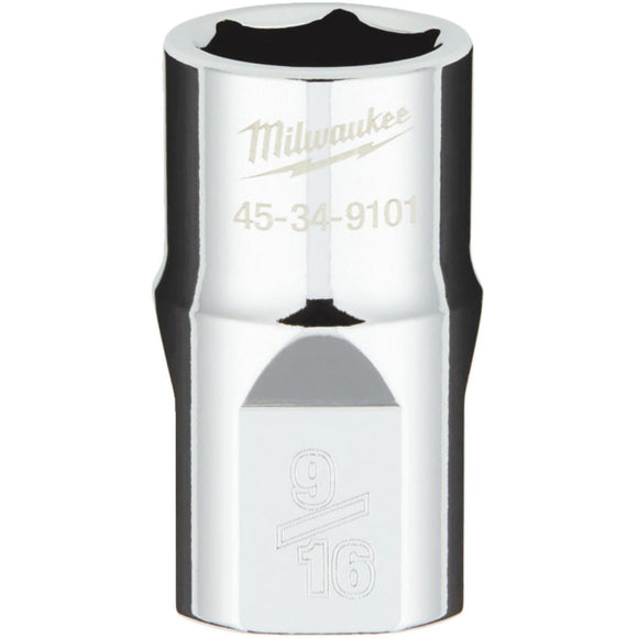 Milwaukee 1/2 In. Drive 9/16 In. 6-Point Shallow Standard Socket with FOUR FLAT Sides