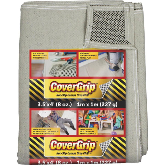 CoverGrip 3.5 Ft. x 4 Ft. 8 Oz. Non-Slip Safety Drop Cloth
