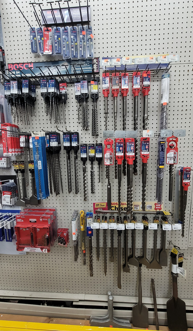 Our selection of Bosch Glass Tile Bits, Bosch Hammer Carbide Bits, and Ivy Classic Chisels.