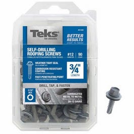 Self-Drilling Roofing Screws, Hex, 3/4-In. x #12, 90-Pk.