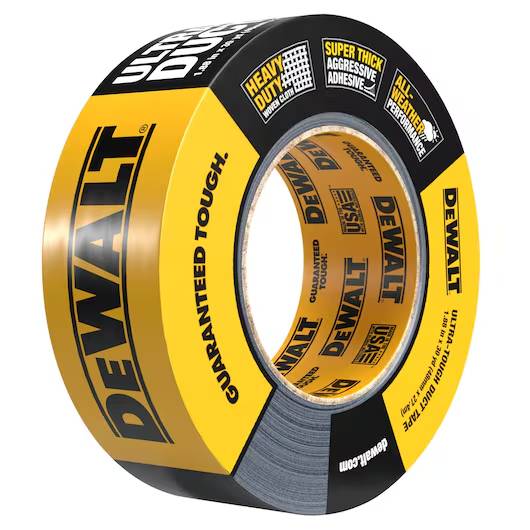 Dewalt DEWALT Ultra-Tough Black Duct Tape, Single Roll (1.88 in x 30 yard)