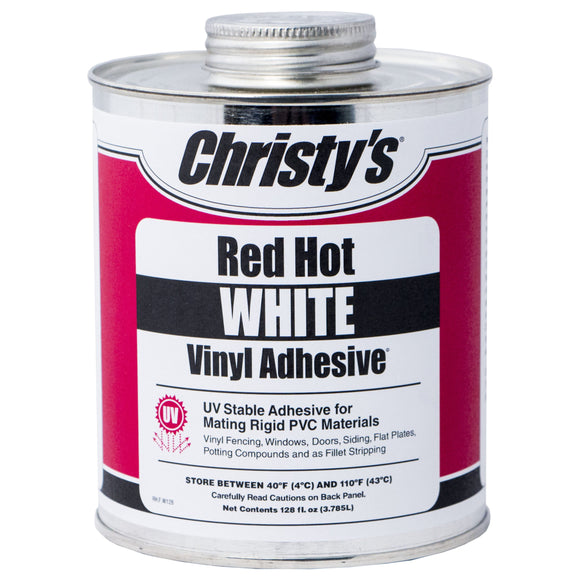 Christy's Red Hot White Vinyl Adhesive Can