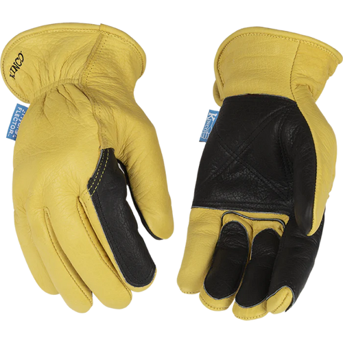 Kinco Hydroflector™ Water-Resistant Premium Grain Buffalo Driver With Double-Palm Glove (Medium)