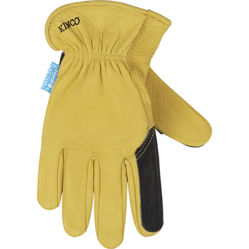 Kinco Hydroflector™ Water-Resistant Premium Grain Buffalo Driver With Double-Palm Glove (Medium)