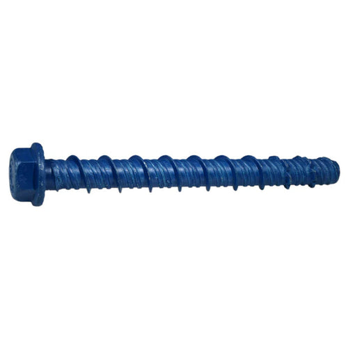 Monster Fastener Blue Ruspert Coated Steel Hex Washer Head TorqueMaster Masonry Screws
