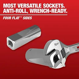 Milwaukee 1/2 Drive 9/16 SAE 6-Point Deep Socket with FOUR FLAT™ Sides