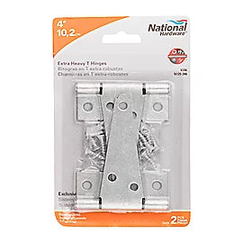 National Hardware Extra Heavy T-Hinge (4, Galvanized)