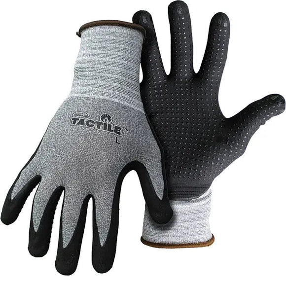 BOSS TACTILE DOTTED & DIPPED NYLON NITRILE PALM GLOVES