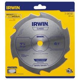 Carbide-Tipped Circular Saw Blade, Fiber Cement, 7.25-In., 6-Teeth