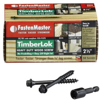 OMG FMTLOK212-50 Timberlock Heavy-Duty Wood Screws ~ 2.5