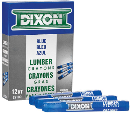 LUMBER CRAYON HEXAGON BLUE