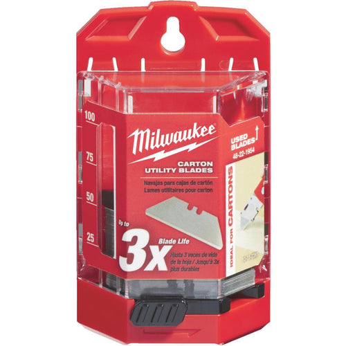 Milwaukee Carton 2-Point Rounded 2-3/8 In. Utility Knife Blade (50-Pack)