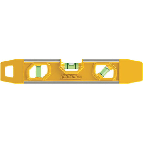 Johnson Level 9 In. Rubber Edge Aluminum Magnetic Torpedo Level