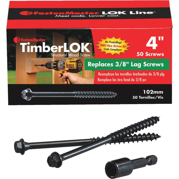 Fastenmaster Timberlok 4 In. Countersunk Hex Washer Structure