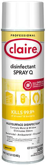 Claire 17 Oz Disinfecting Lemon Scented Aerosol Spray